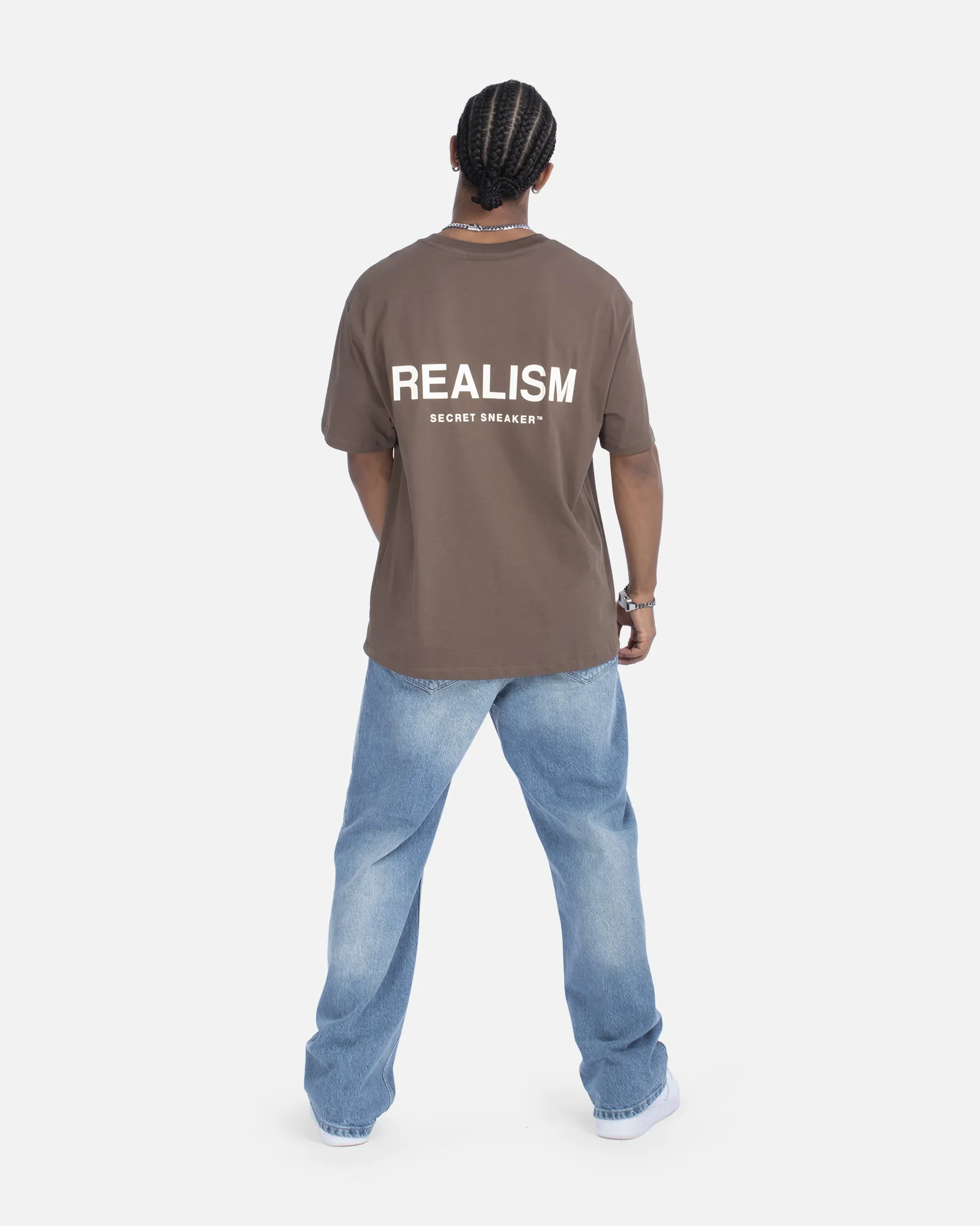 SSS REALISM BACK LOGO TEE SEPIA BROWN