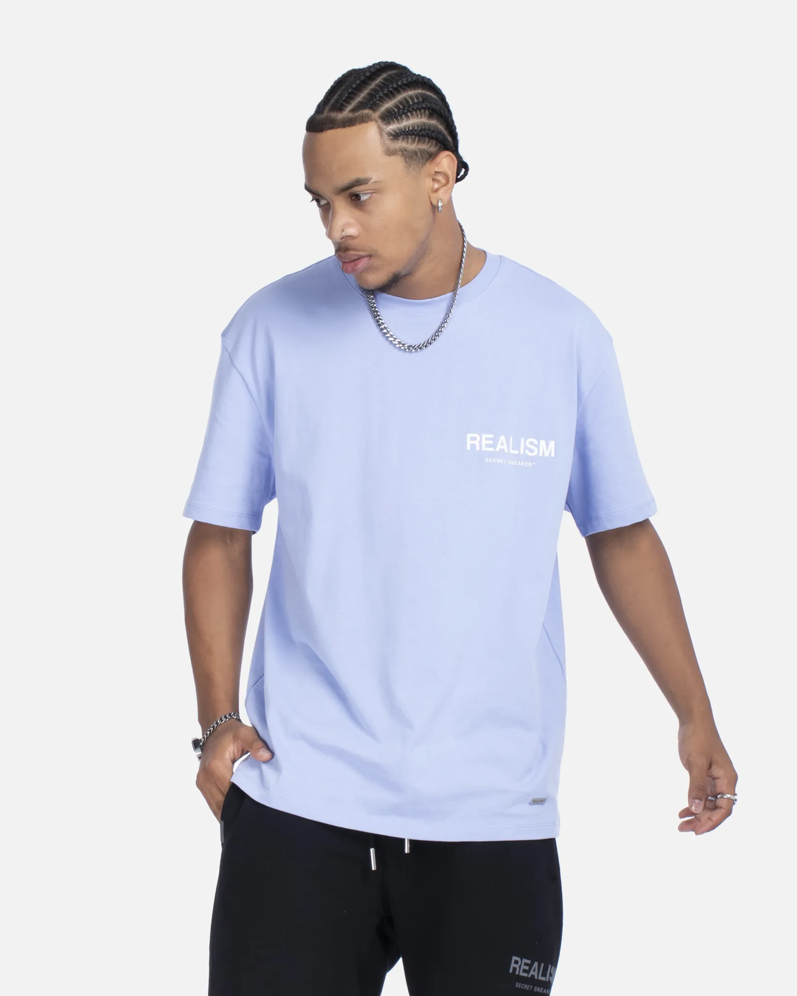 SSS REALISM BACK LOGO TEE SKY PURPLE