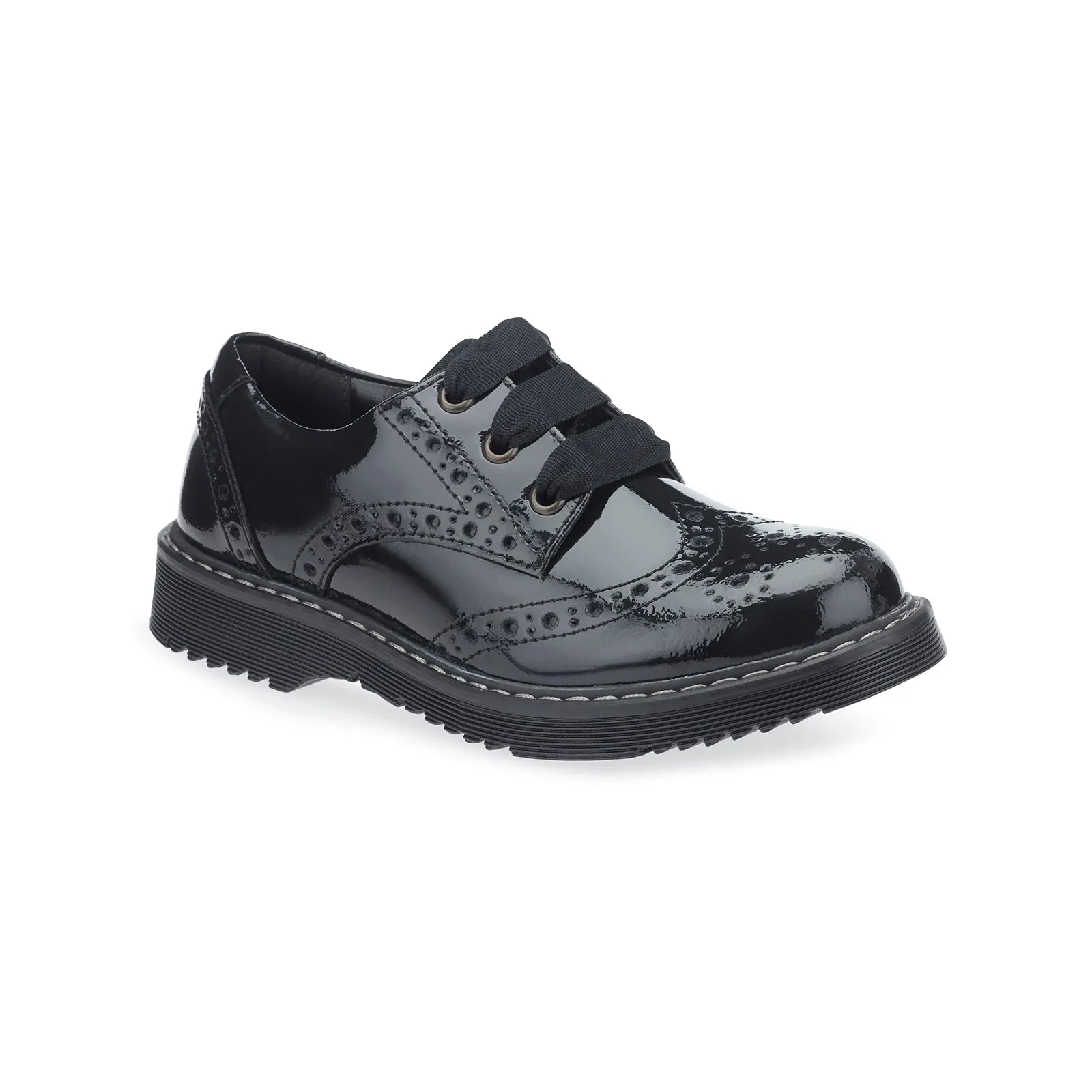 Start-rite Impulsive Girls Black Patent School Shoe