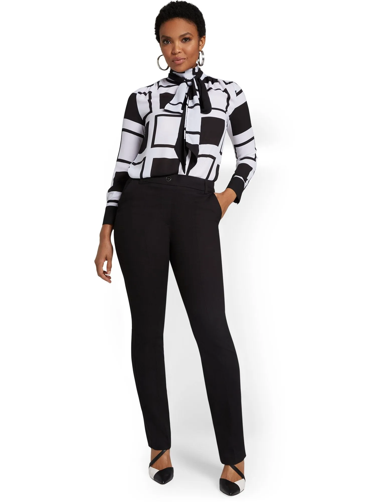 Tall High-Waisted Straight-Leg Pant - NY&Chic Collection