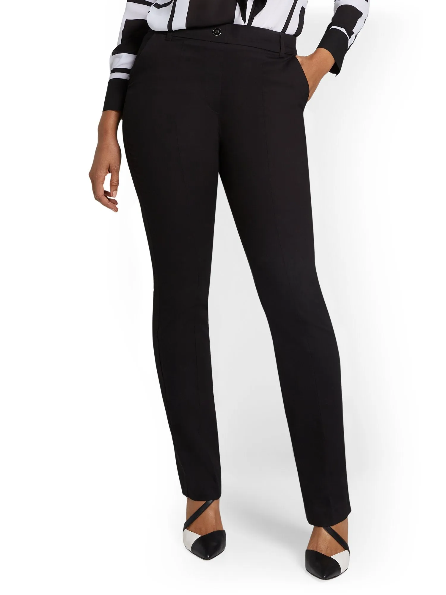 Tall High-Waisted Straight-Leg Pant - NY&Chic Collection