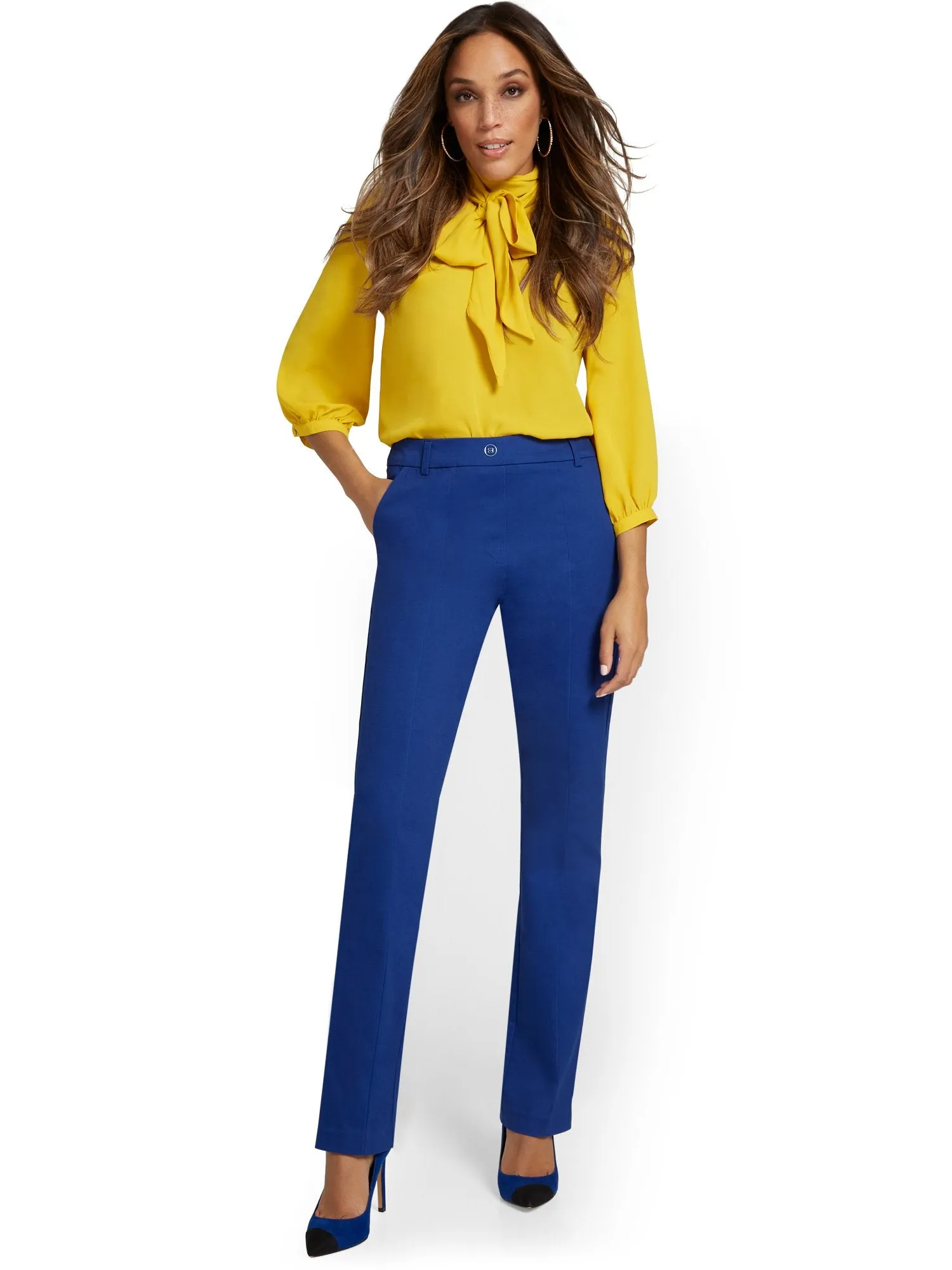 Tall High-Waisted Straight-Leg Pant - NY&Chic Collection