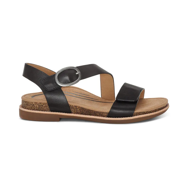 Tamara Quarter Strap Sandal - Black