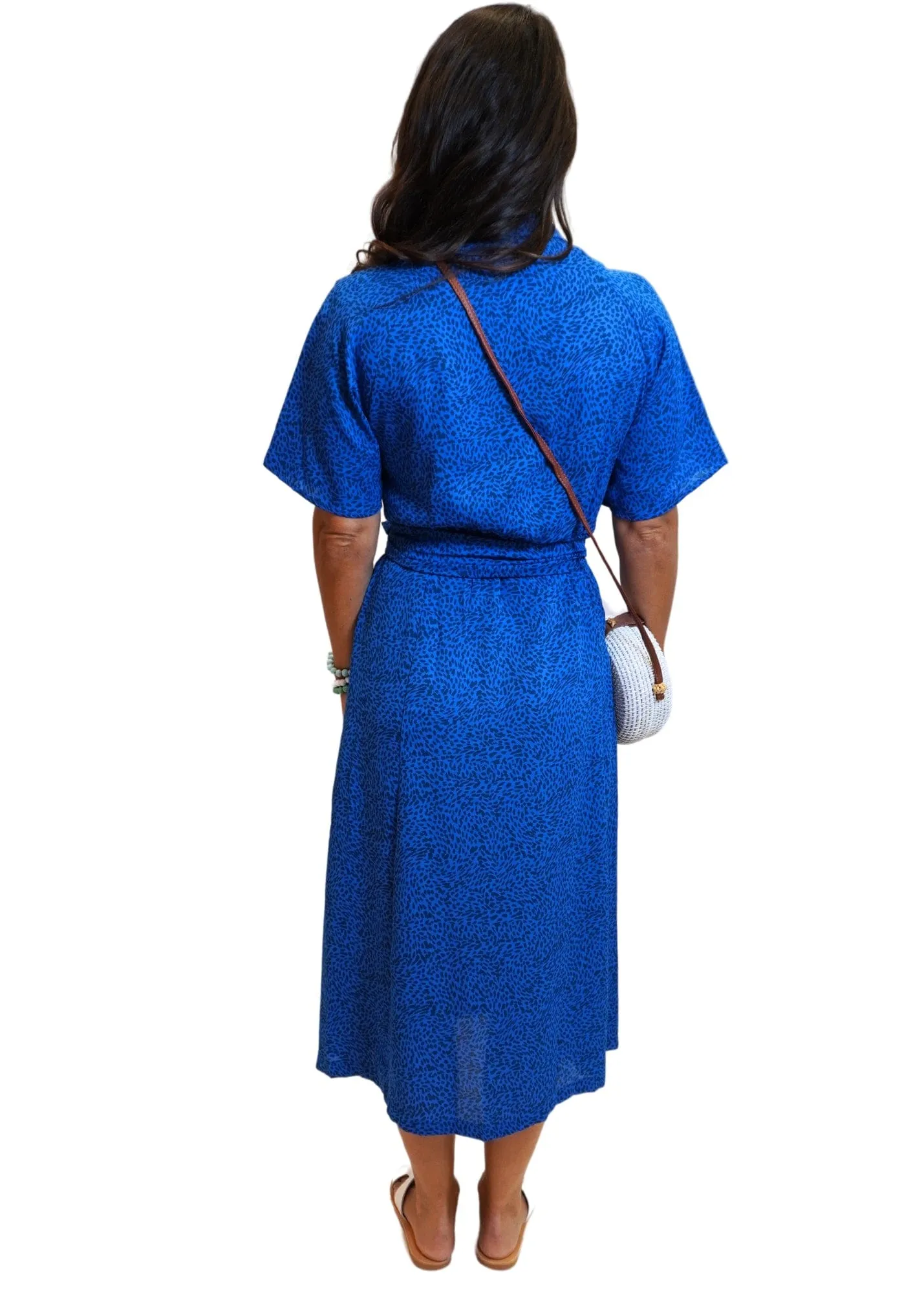 The Perfect Shirt Dress - Royal Drops