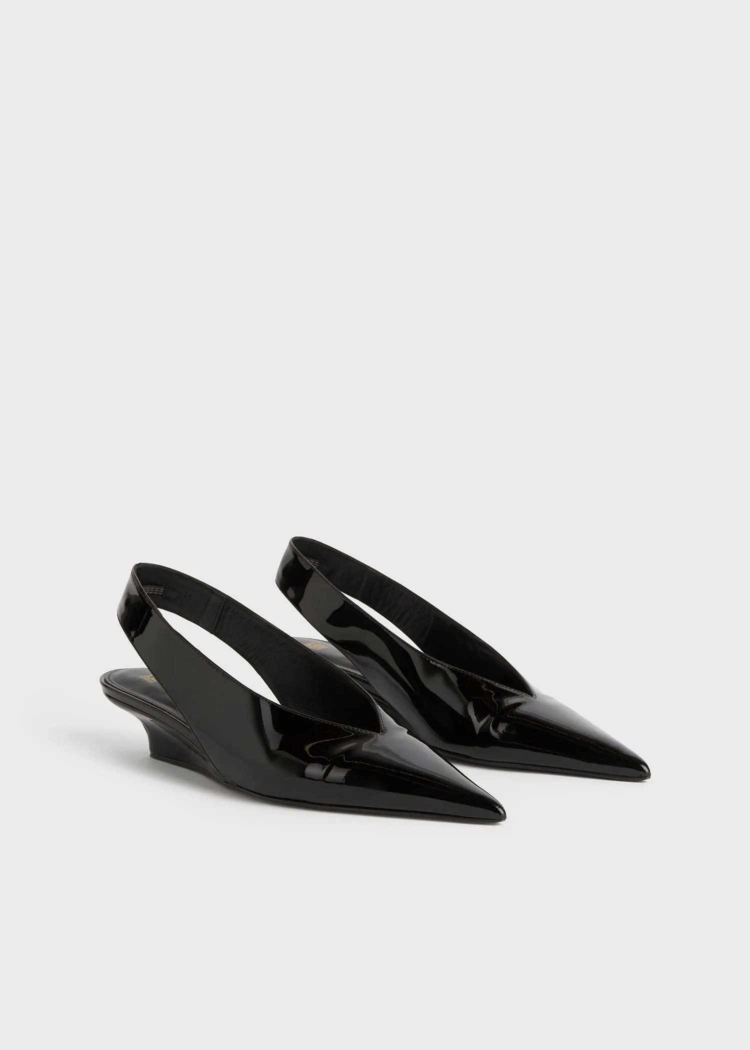 The Wedge-Heel Slingback black