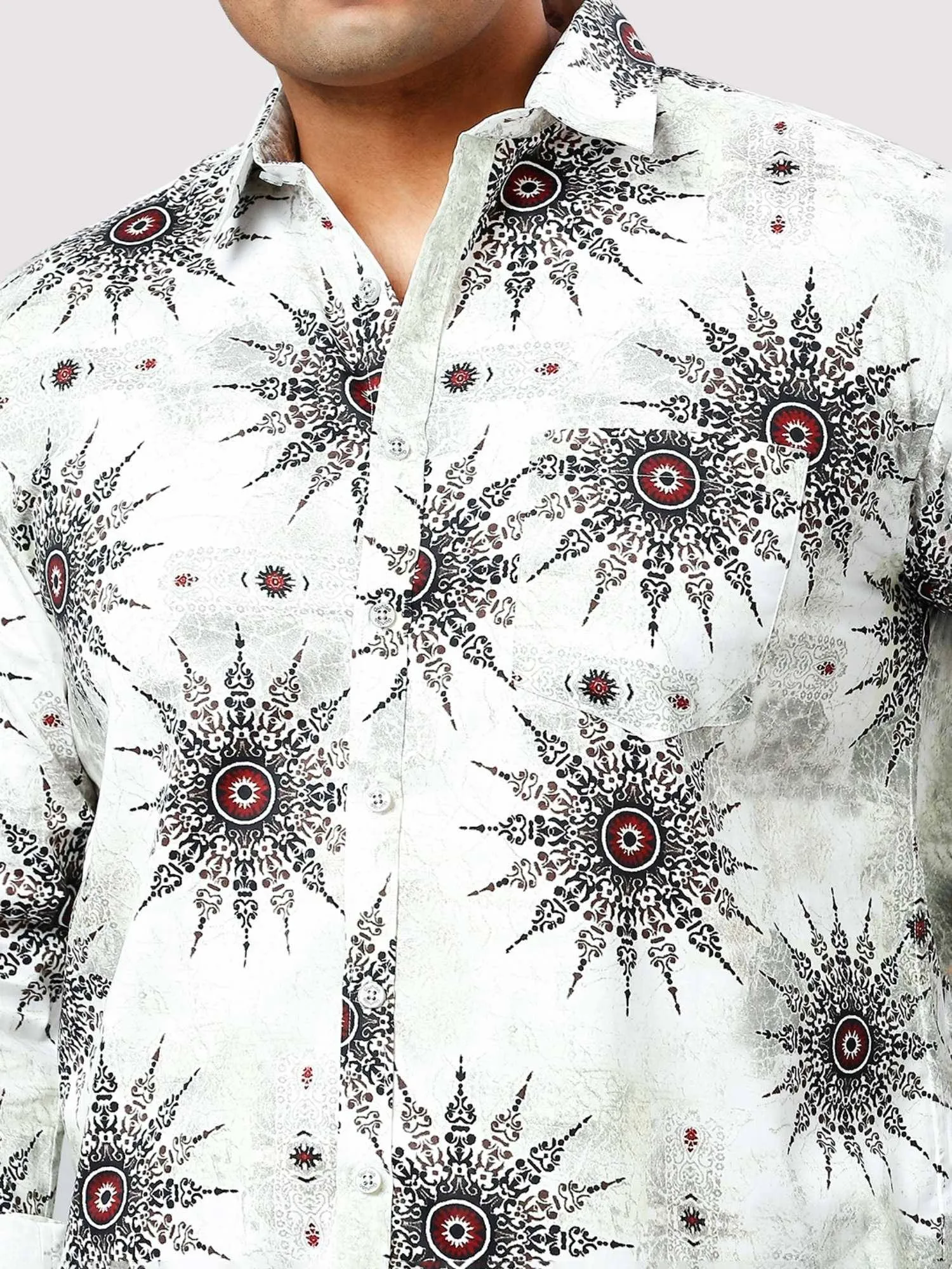 Thunder Eye Digital Printed  Full Sleeve Shirt Men's Plus Size