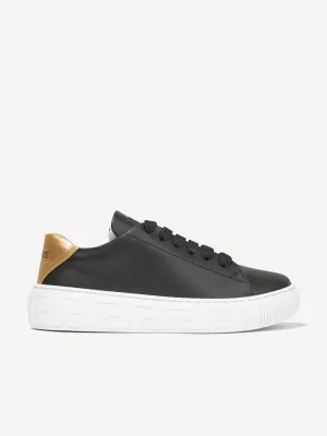 Versace Kids Greca Logo Trainers in Black