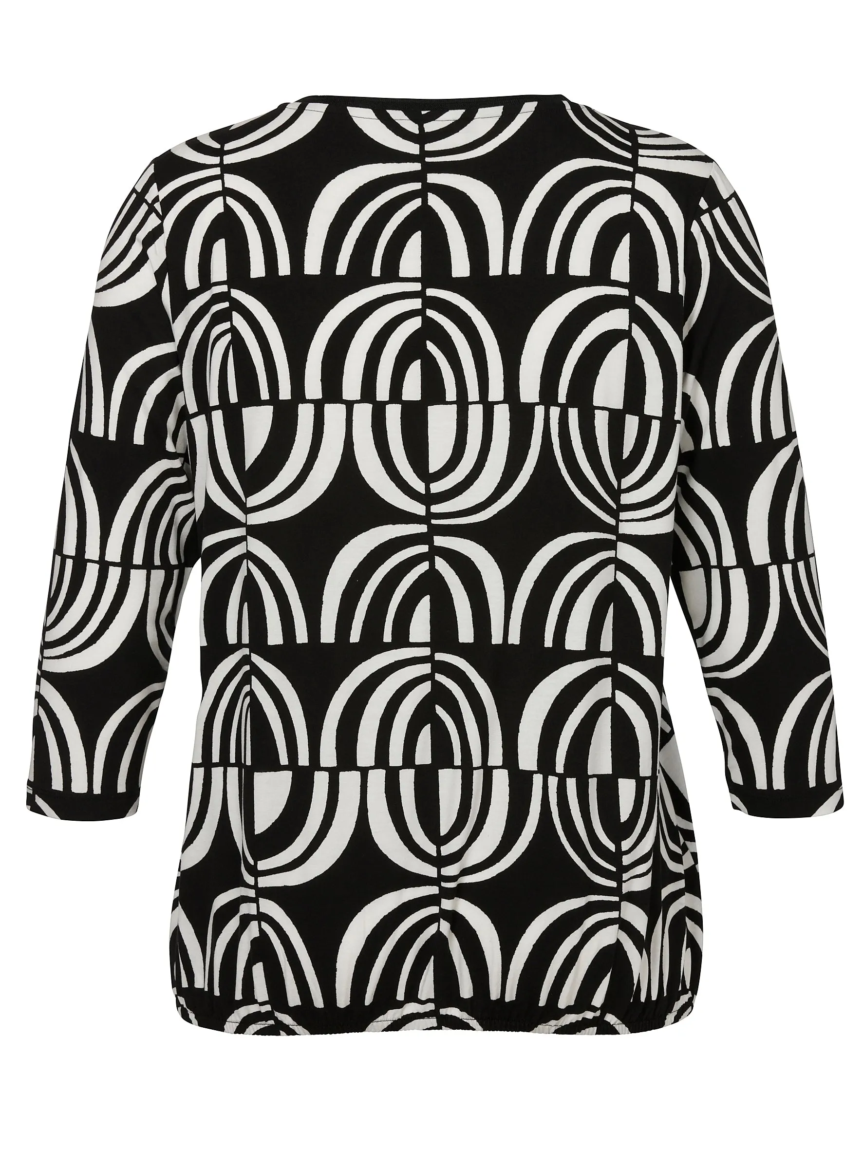 Via Appia Due Black And White Printed Top