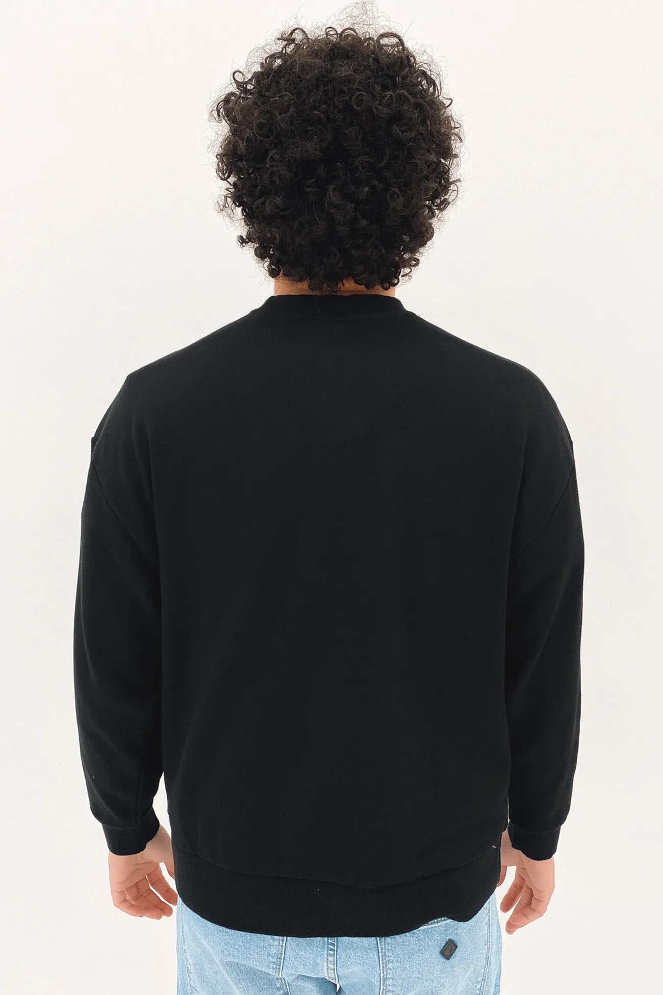 Viral Relaxed Sweater Jet Black