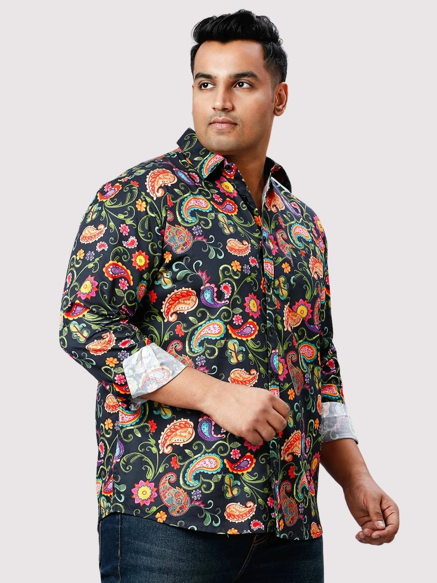 Wilding Digital Printed Full Sleeve Shirt Men's Plus Size