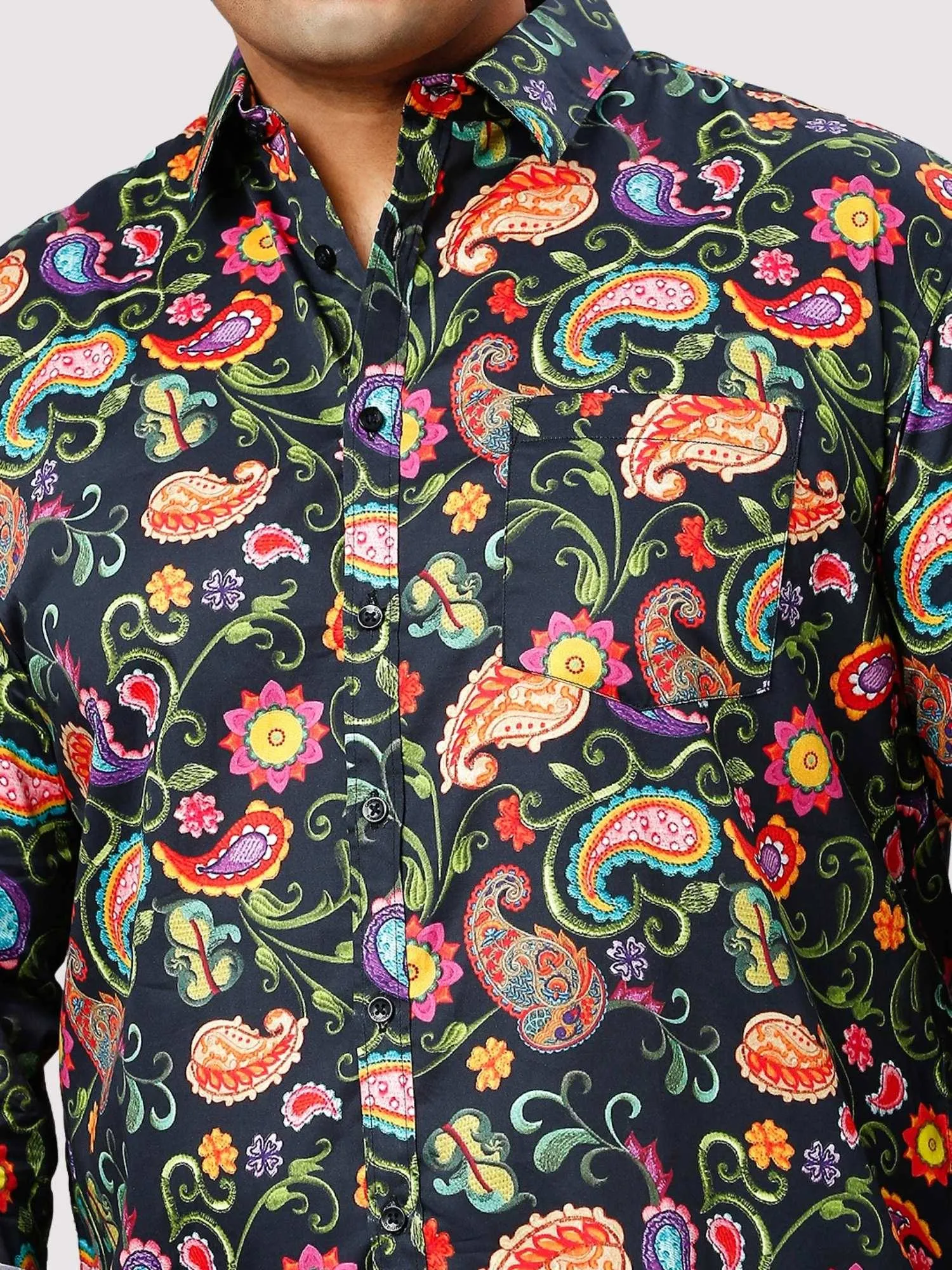 Wilding Digital Printed Full Sleeve Shirt Men's Plus Size