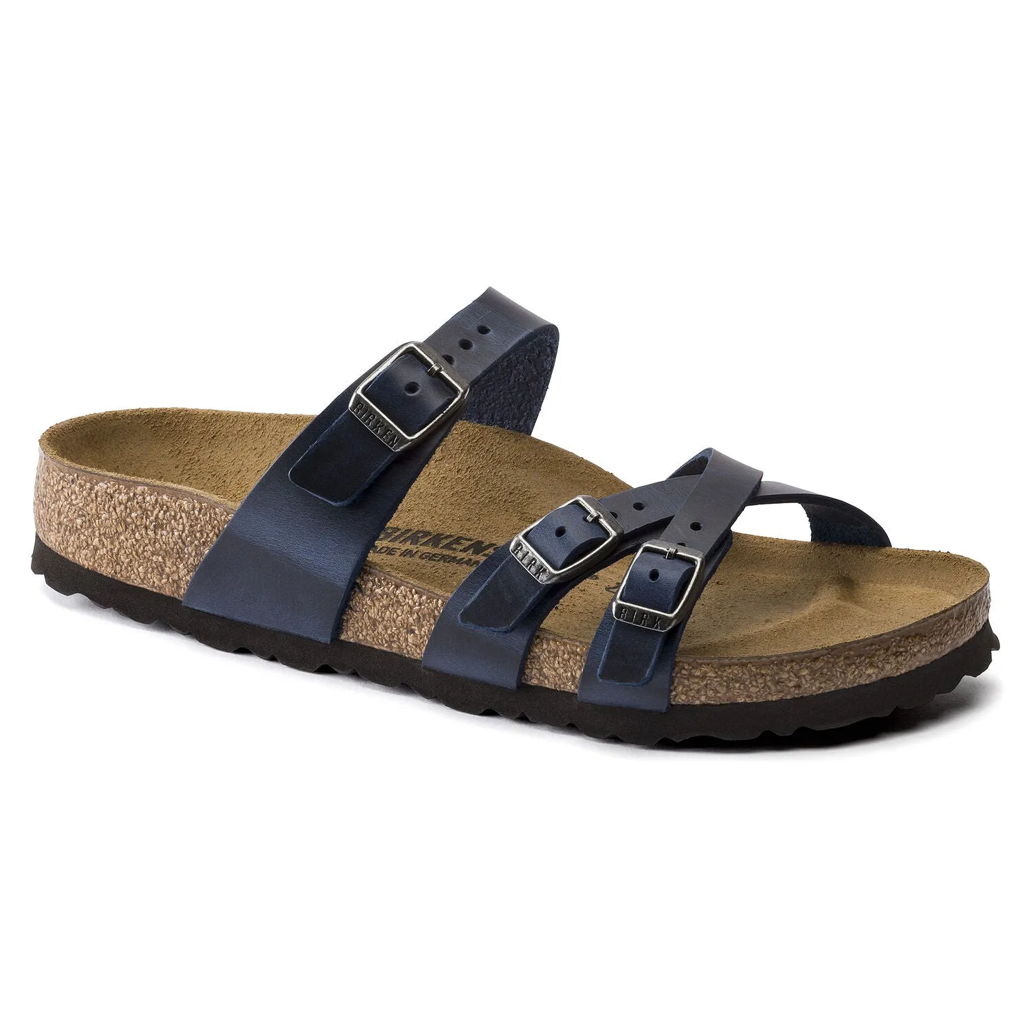 Women's Birkenstock Franca Oiled Leather Color: Blue