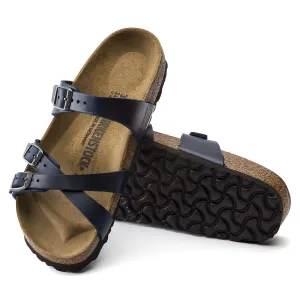 Women's Birkenstock Franca Oiled Leather Color: Blue