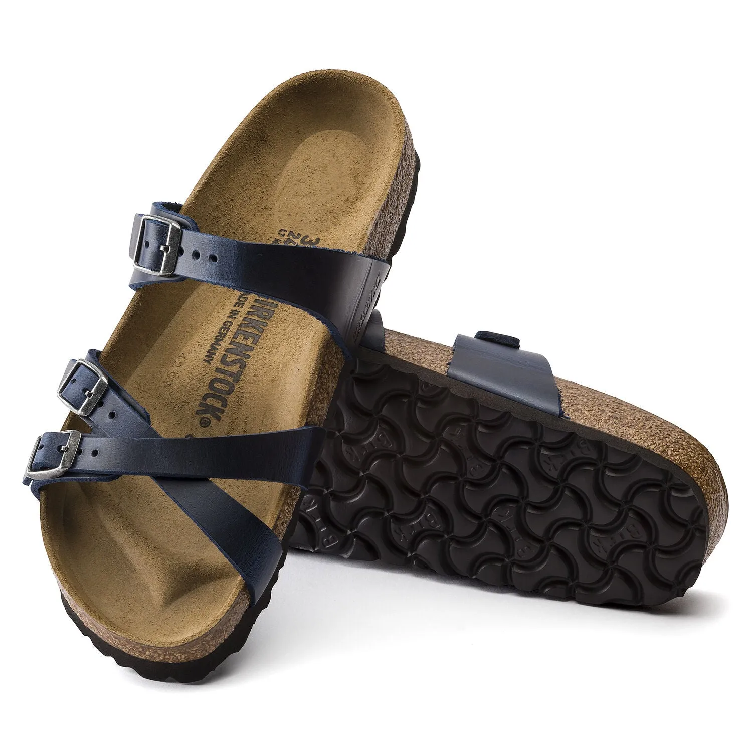 Women's Birkenstock Franca Oiled Leather Color: Blue