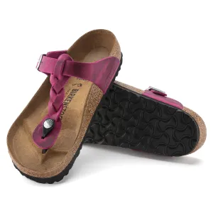 Women's Birkenstock Gizeh Braid Oiled Leather Color: Festival Fuchsia