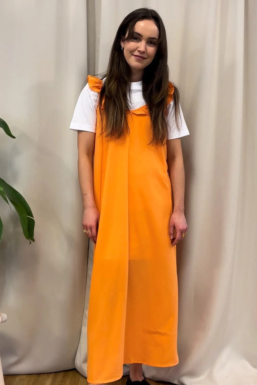 Zora Midi Dress - Sun Orange